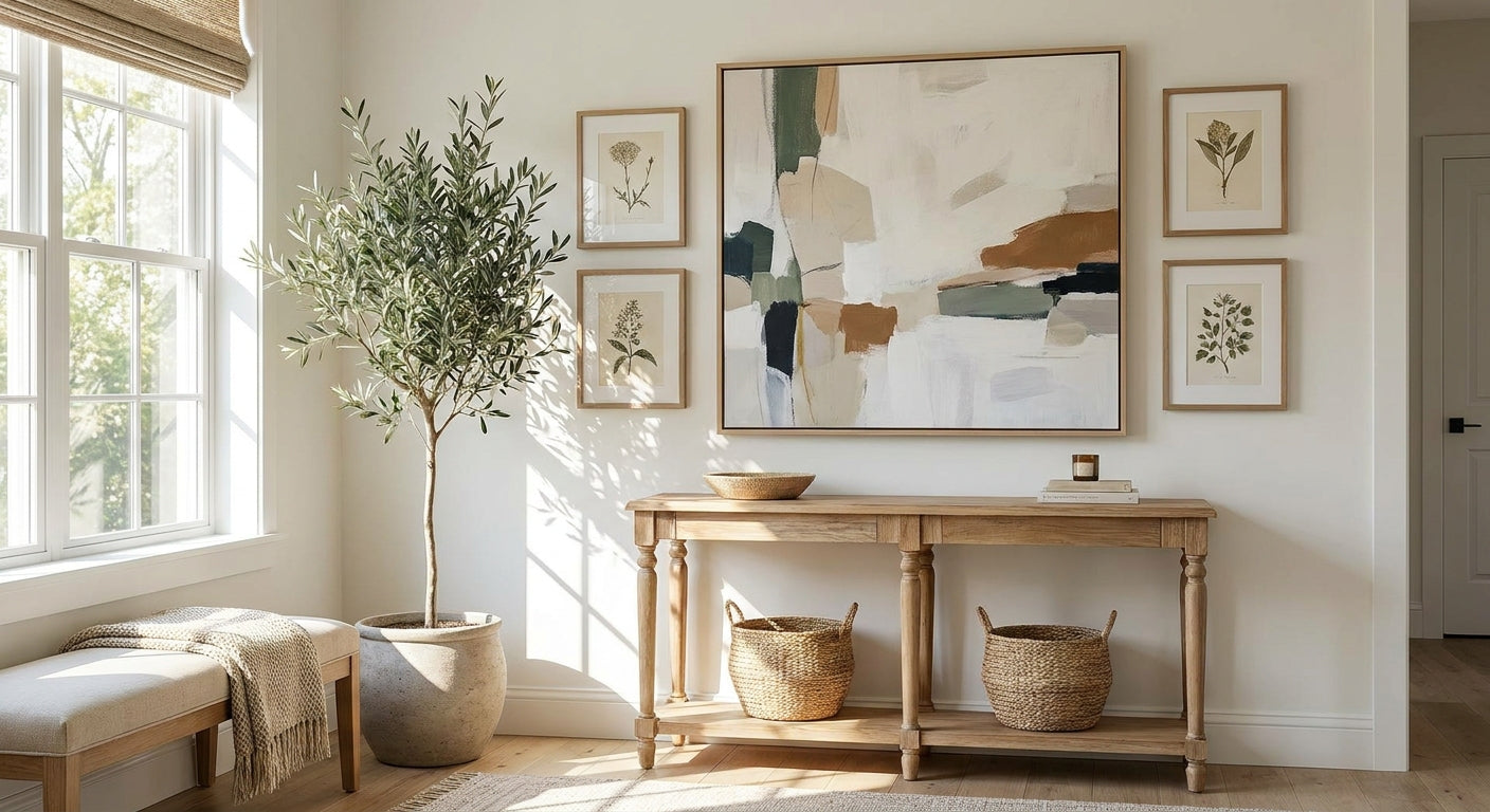 Entryway wall art for a strong first impression