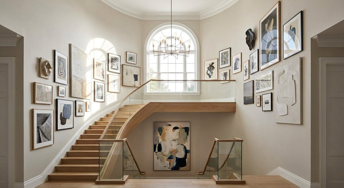 Wall art for staircases and high ceilings