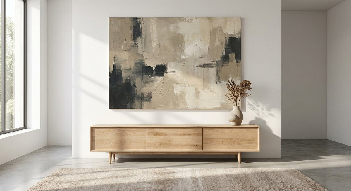 Abstract wall art for minimalist interiors