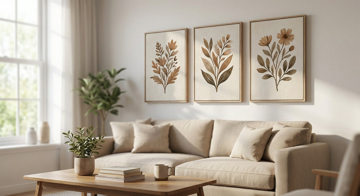 Canvas print sets of three for gallery walls