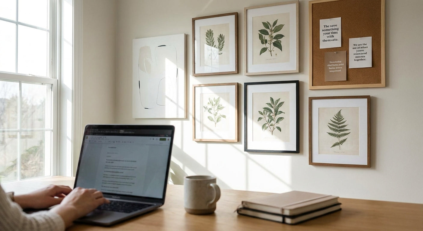 Home office wall art for productivity