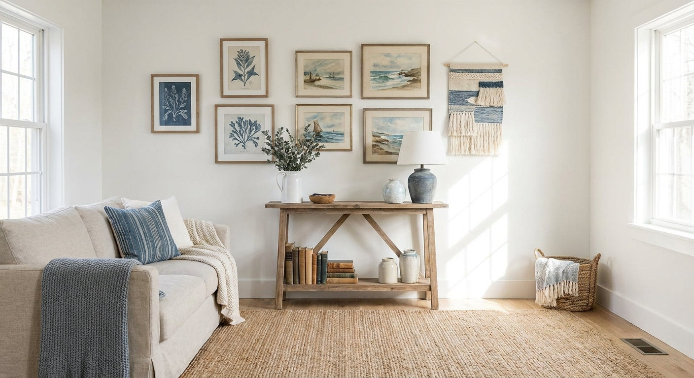 Coastal grandmother style wall art for coastal-chic homes