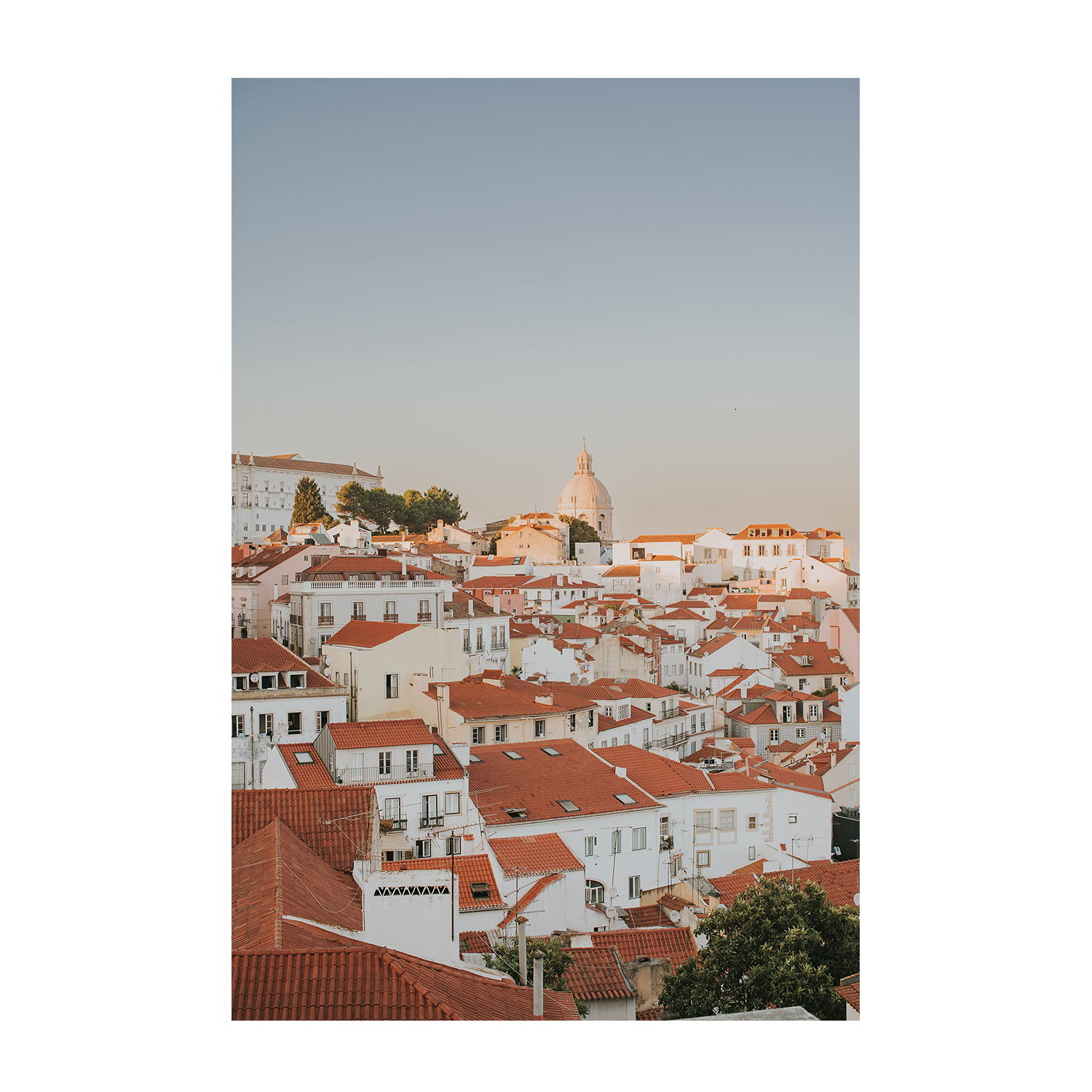 wall-art-print-canvas-poster-framed-Lisbon Rooftop Cityscape, Style B , By Hello Twiggs-1
