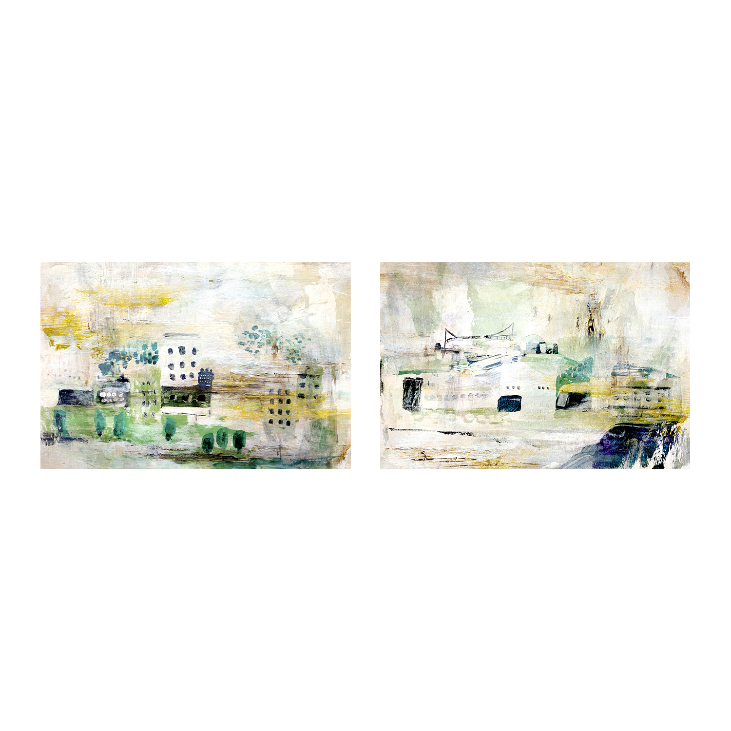 Little City, Style A & B, Set Of 2