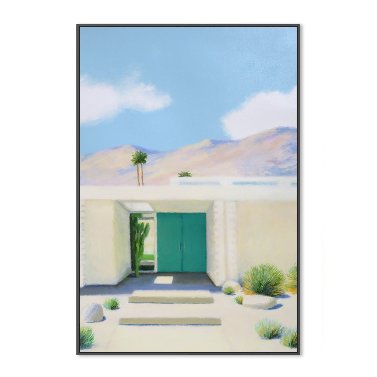Green Blue Door , By Ieva Baklane