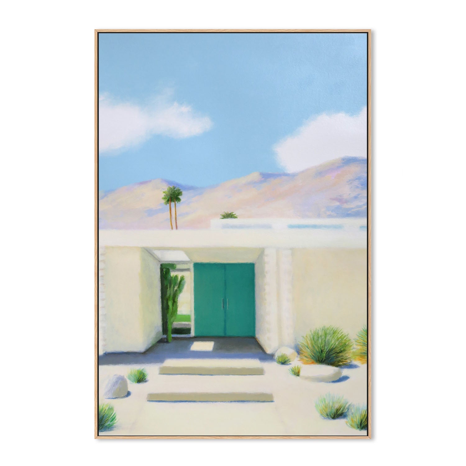 Green Blue Door , By Ieva Baklane