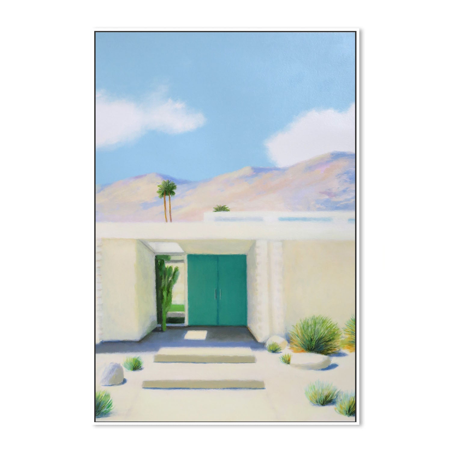 Green Blue Door , By Ieva Baklane