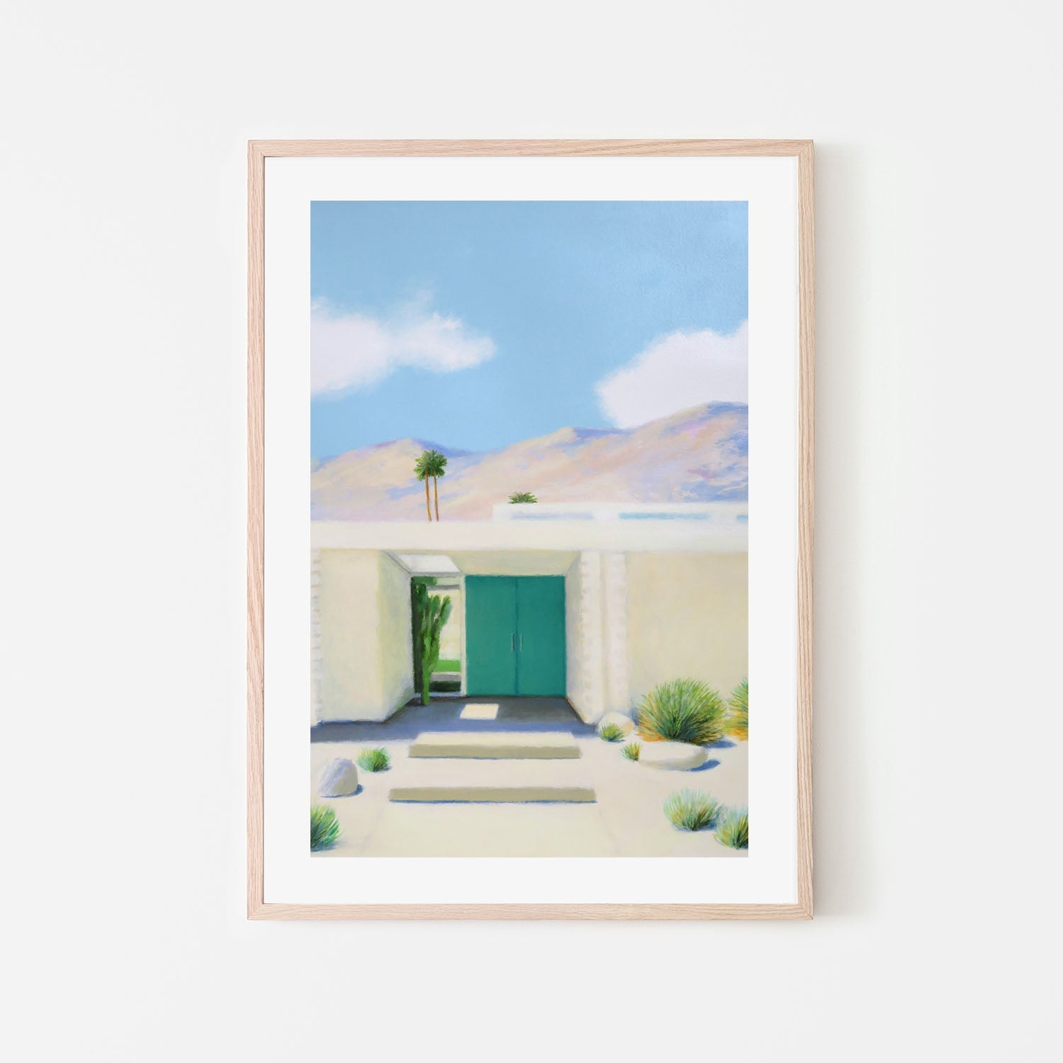 Green Blue Door , By Ieva Baklane