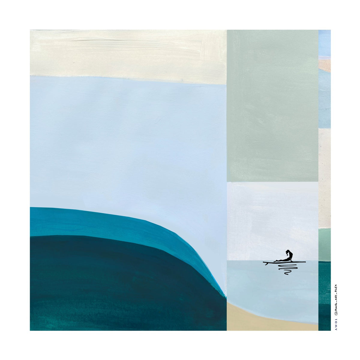Serene Ocean Paddleboard