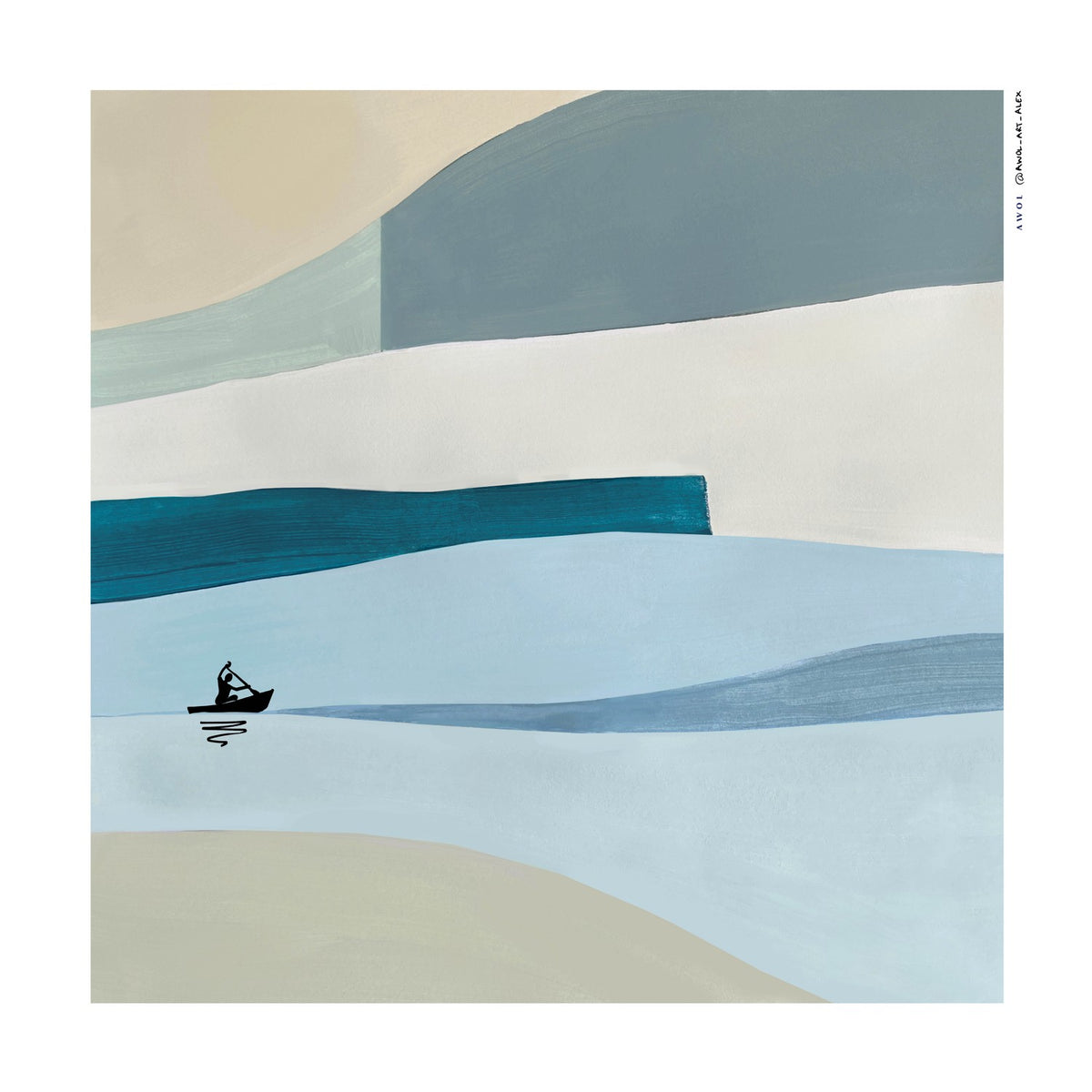 Serene Water Paddler