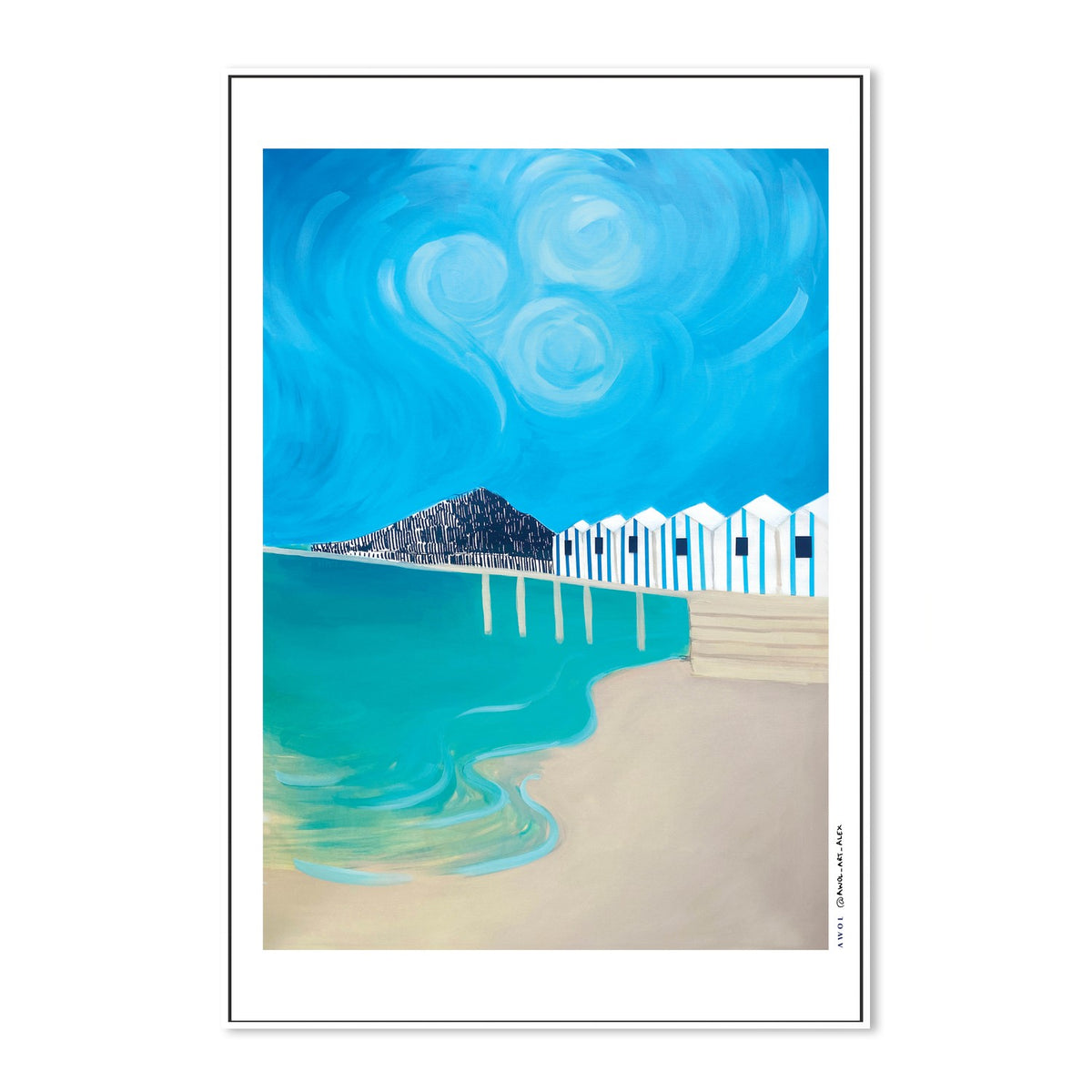 Vibrant Coastal Huts