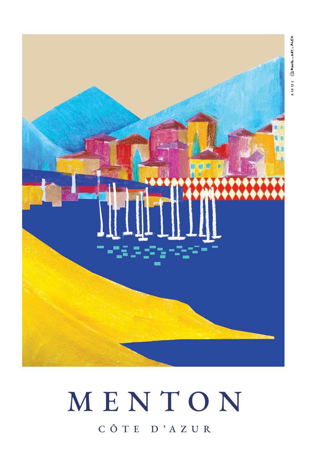 Vibrant Menton Harbor