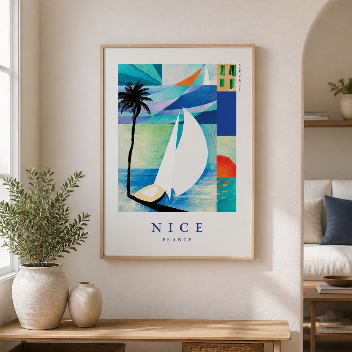 Summer Sailboat Beach