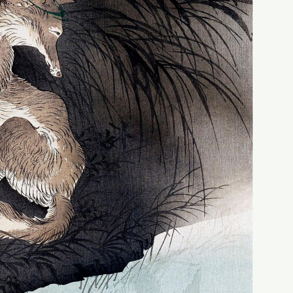 Japanese Wolf and the Moon (1892)