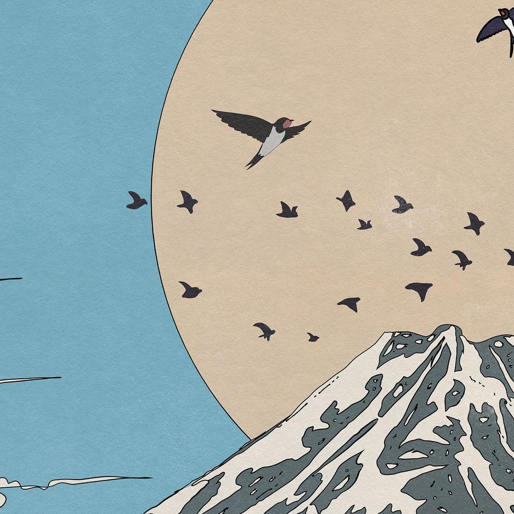 Mount Fuji Summer Swallows