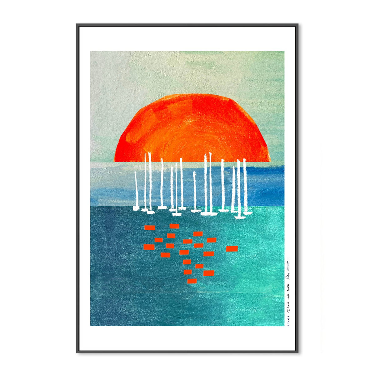 Orange Sun Sailboats