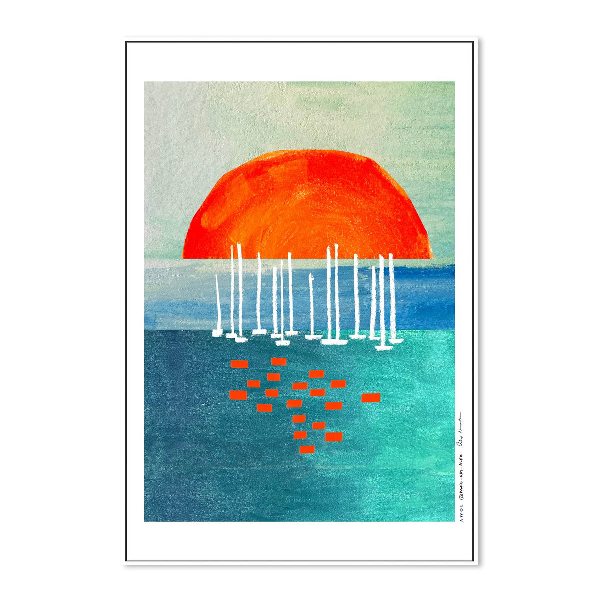 Orange Sun Sailboats