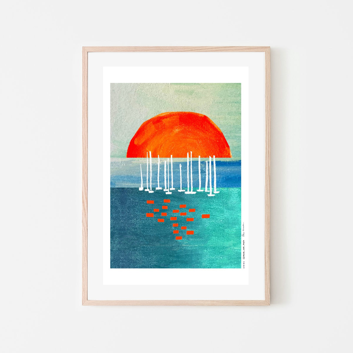 Orange Sun Sailboats