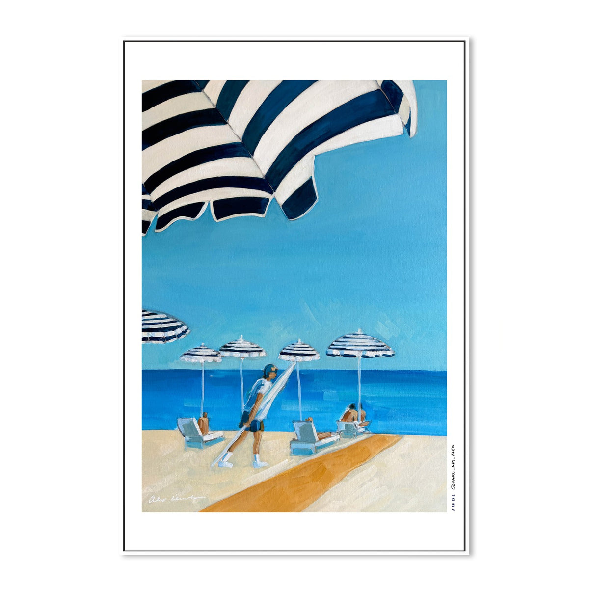 Blue Striped Beach Day