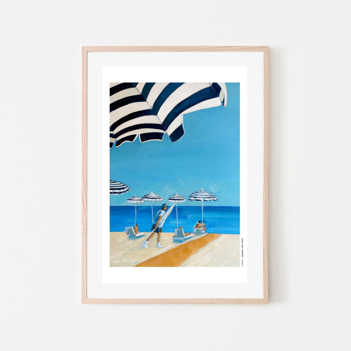 Blue Striped Beach Day
