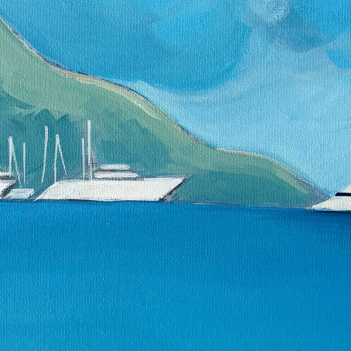 Floating On Blue Sea