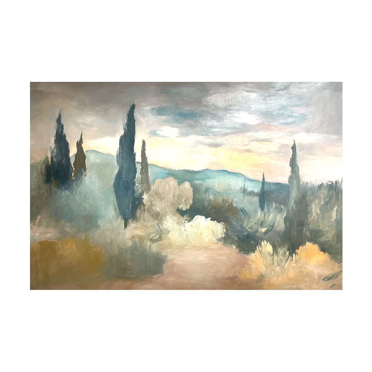 Tree Landscape , Style B, By Accent Art Studio