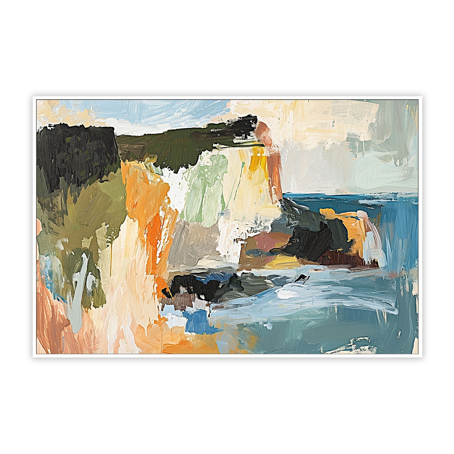 Green Rugged Coastline , By Accent Art Studio