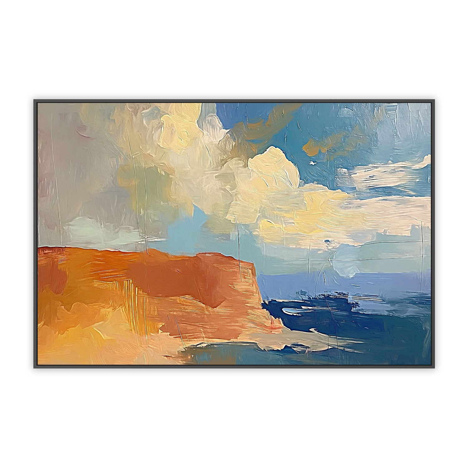 Orange Cliff Rugged Coastline , By Accent Art Studio