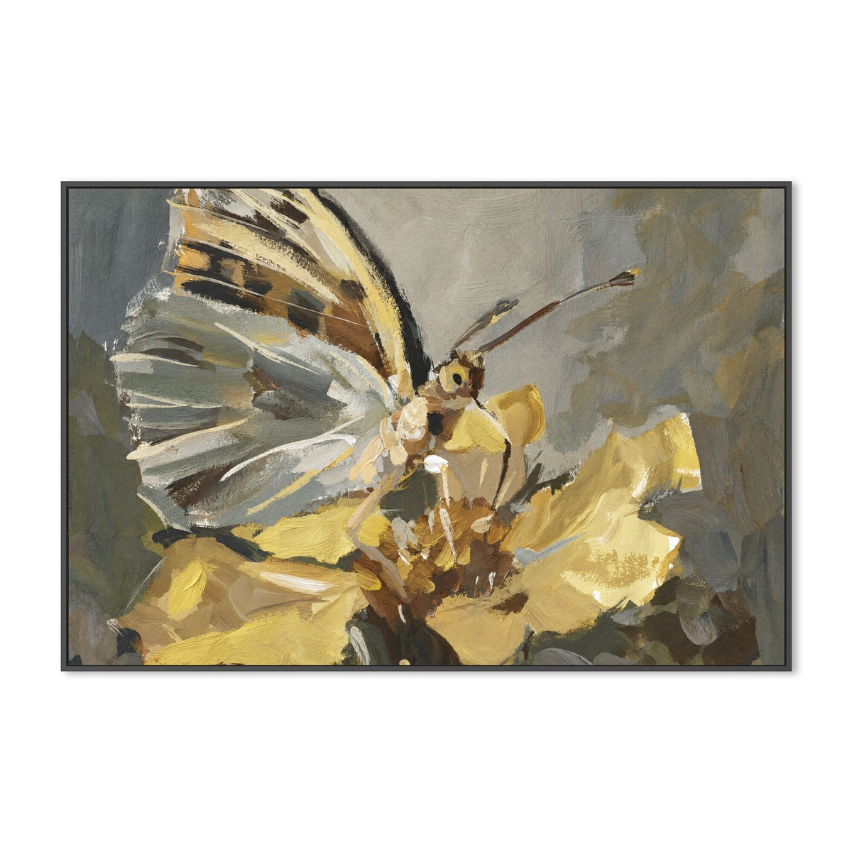 Butterfly on Golden Bloom