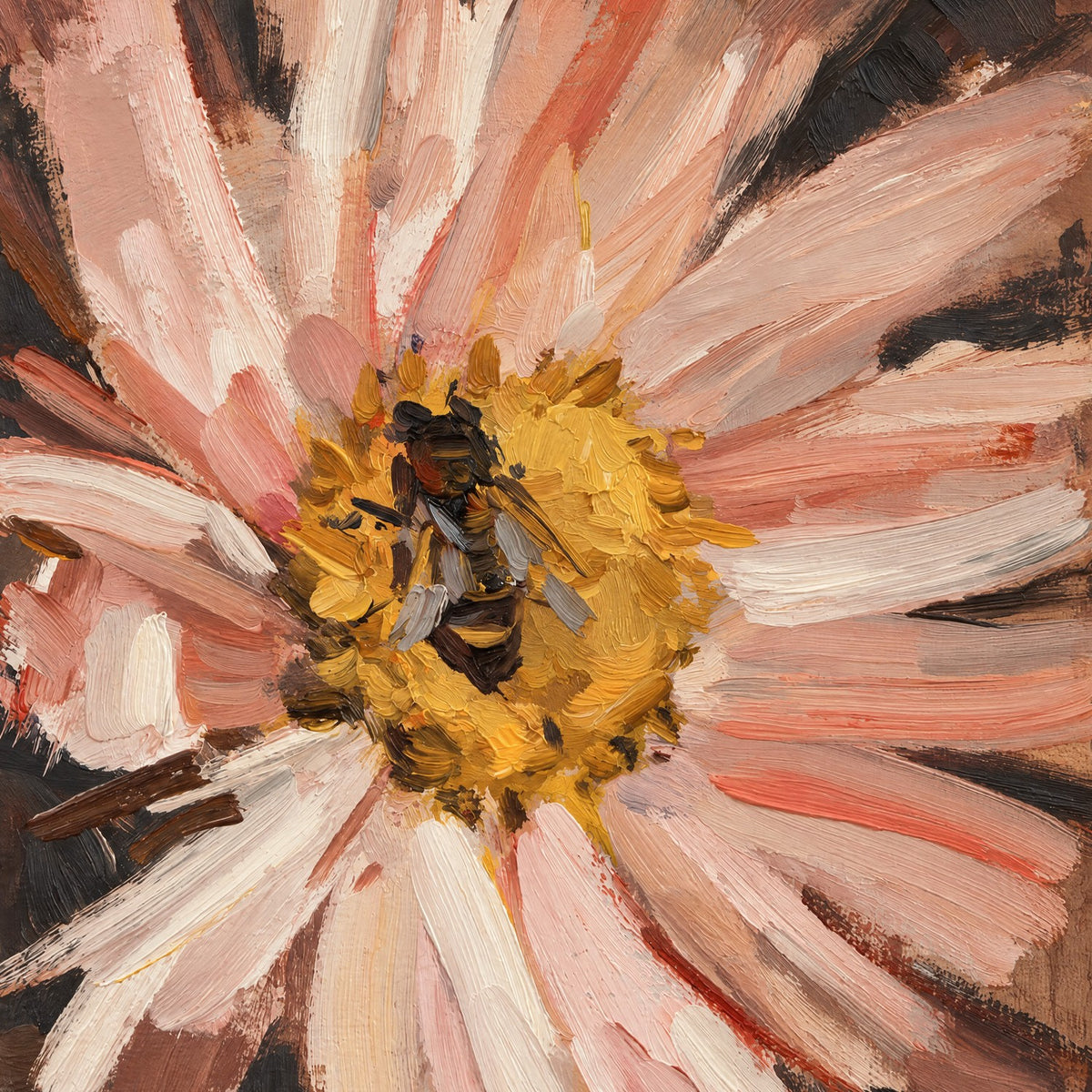 Bee on Blush Daisy