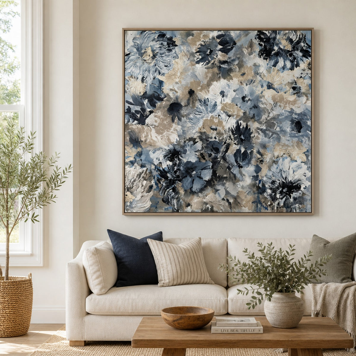 Indigo Garden Tapestry
