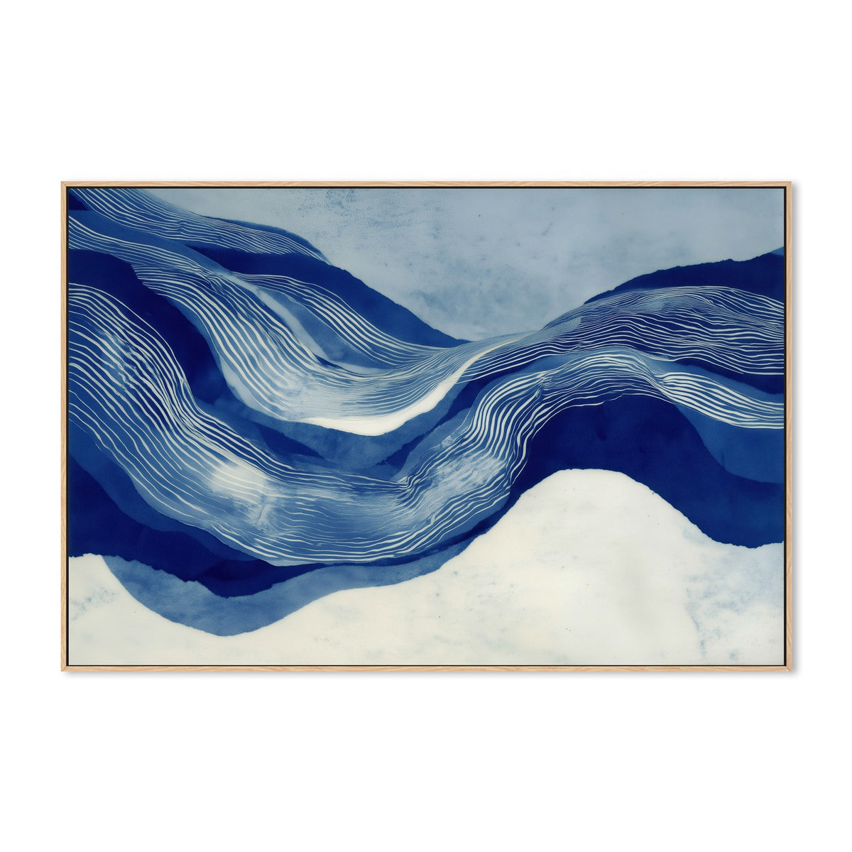 Indigo Contour Line Hills