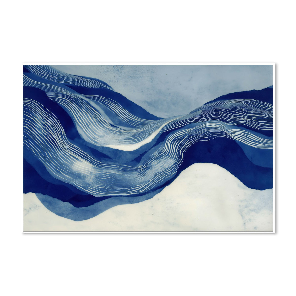 Indigo Contour Line Hills