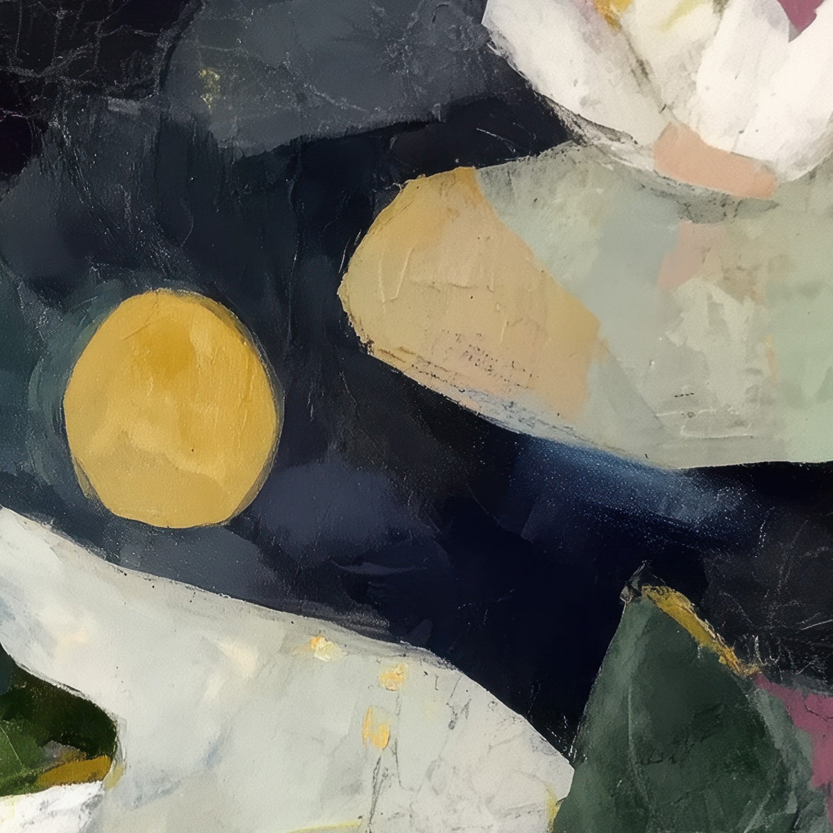 Frog on Lily Pad Under Night Moon