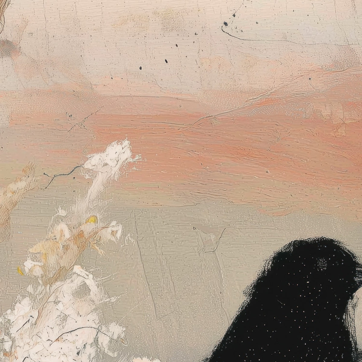 Bird Silhouette in Golden Grasses