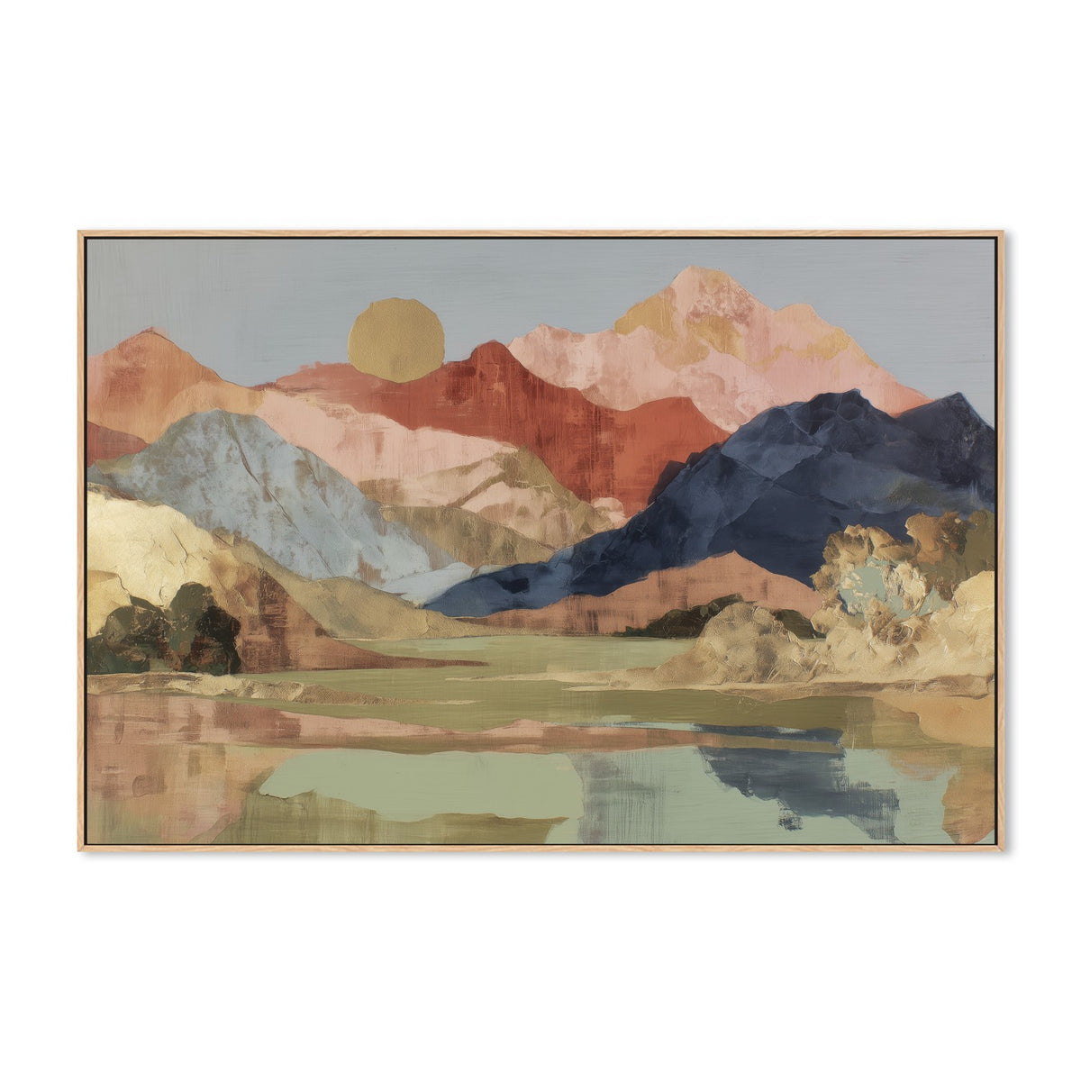 Mountain Lake Mirror Reflection