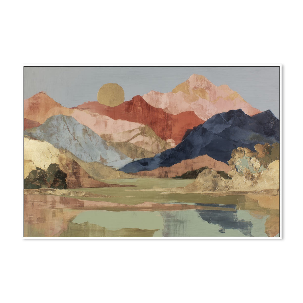 Mountain Lake Mirror Reflection