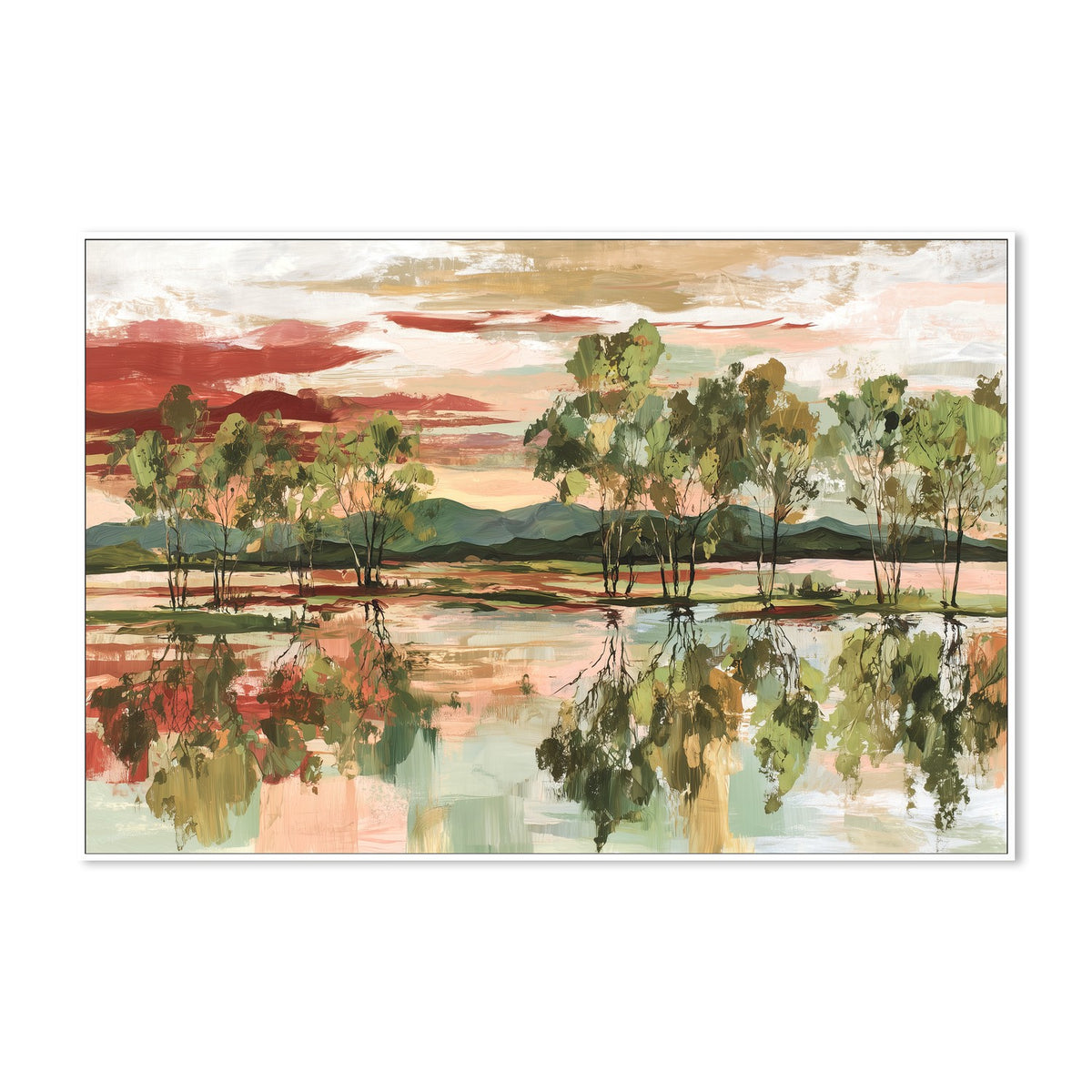 Trees Mirrored in Tranquil Waters
