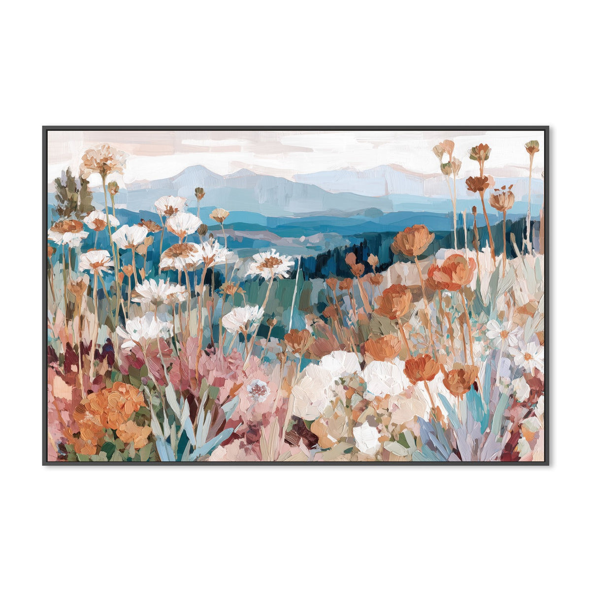 Wildflowers Overlooking Mountains