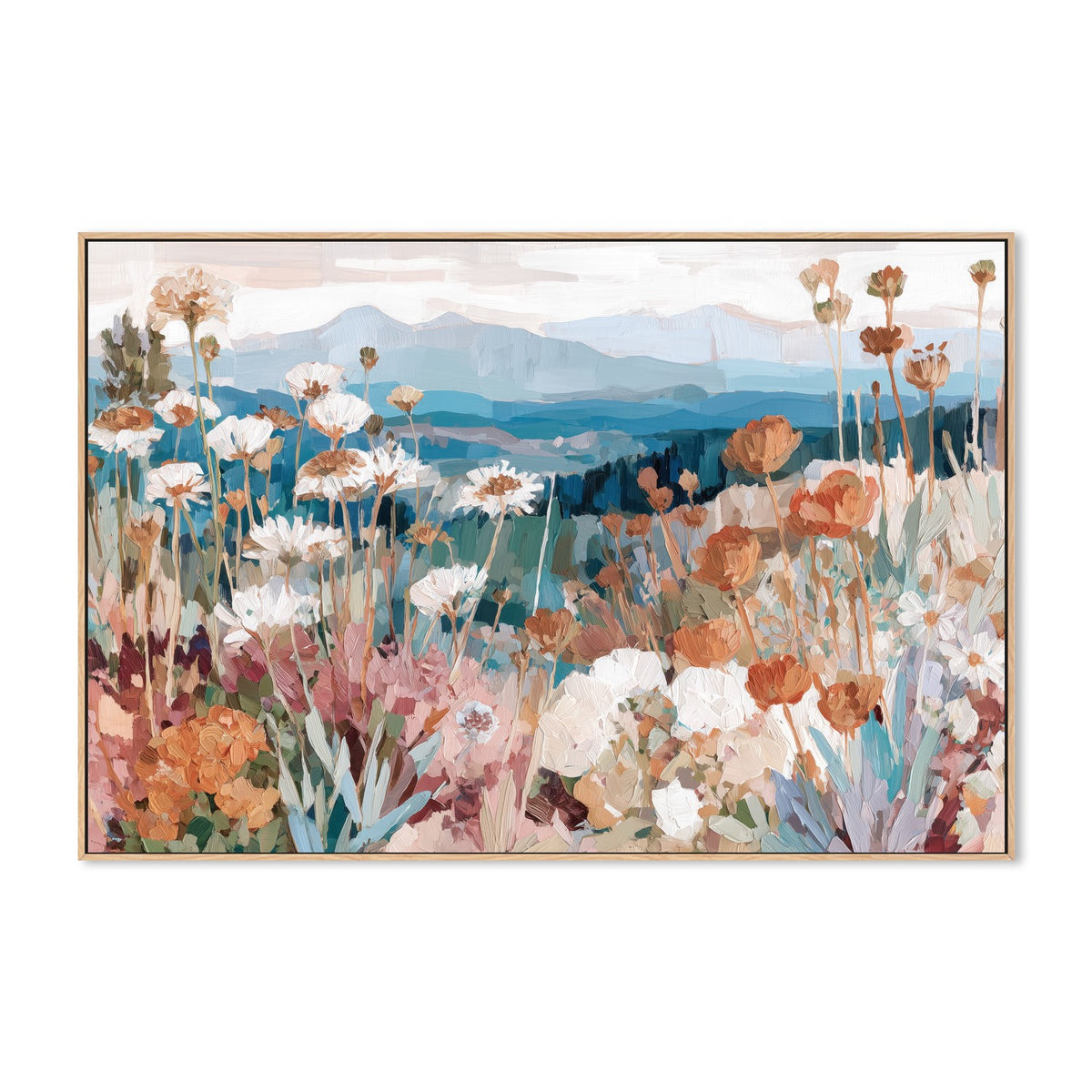 Wildflowers Overlooking Mountains