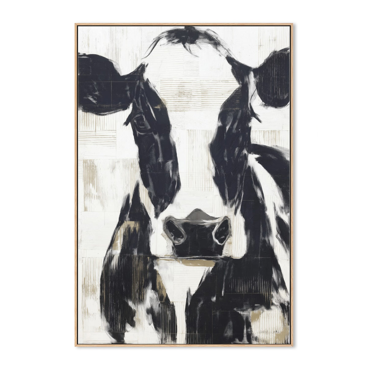 Modern Cow Portrait Monochrome