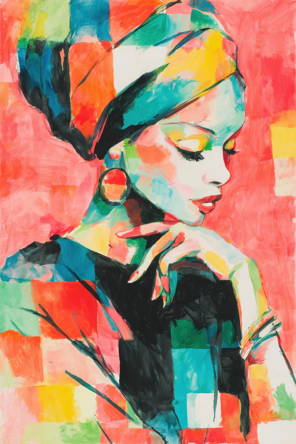 Elegant Woman with Turban
