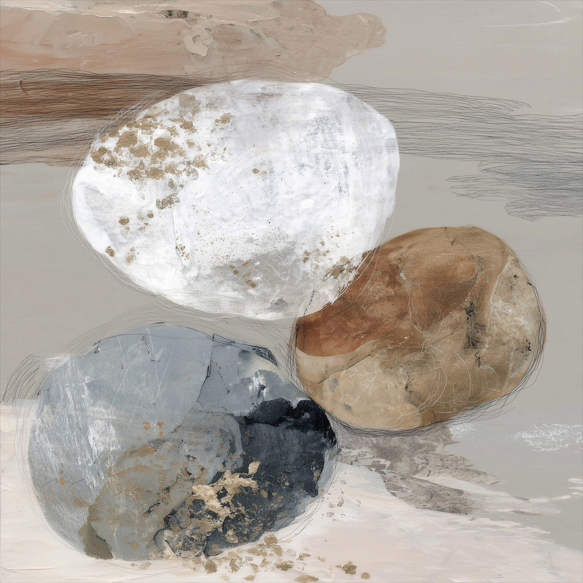 Slate Bone Stone Trio
