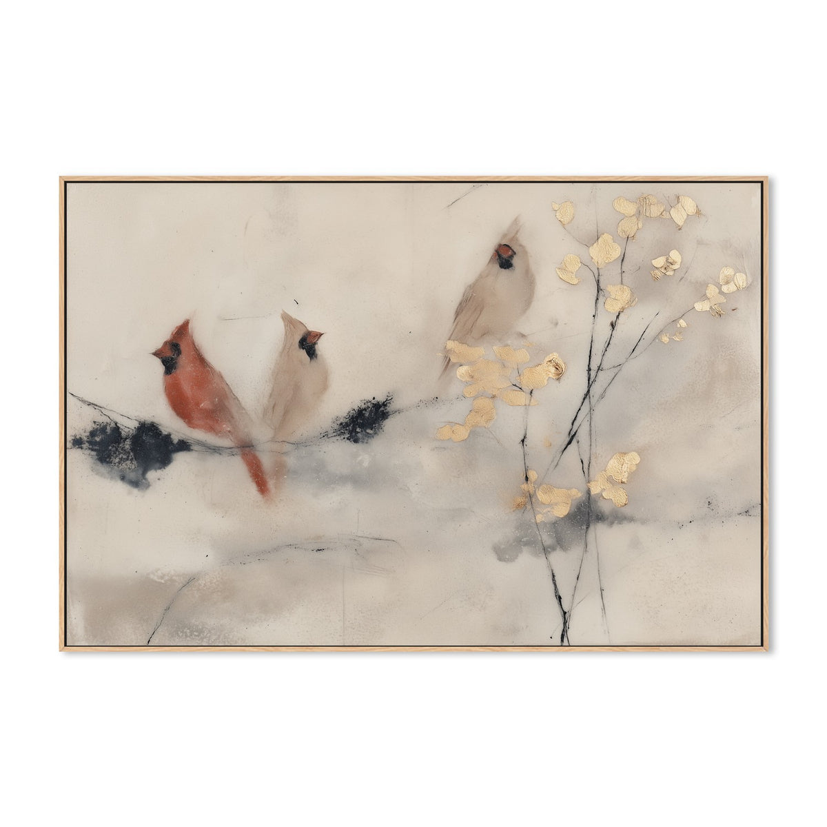 Red Cardinal Pair Branches