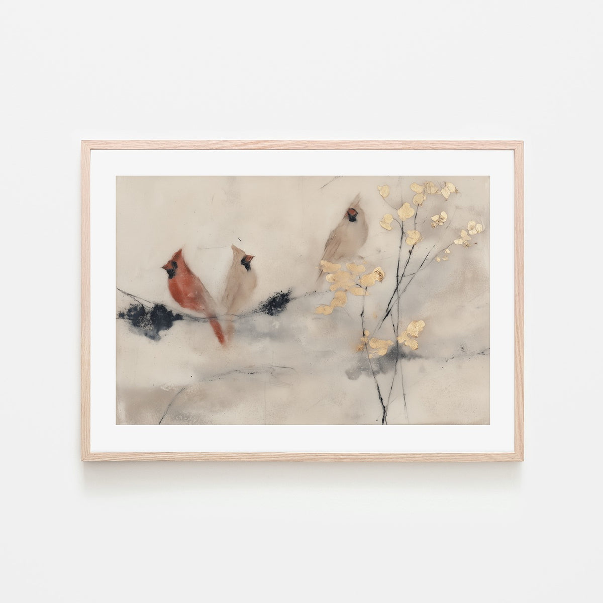 Red Cardinal Pair Branches