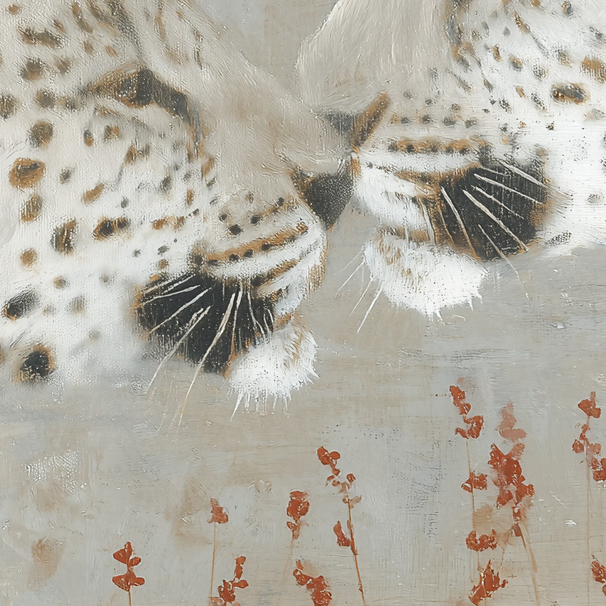 Leopard Pair Nuzzle