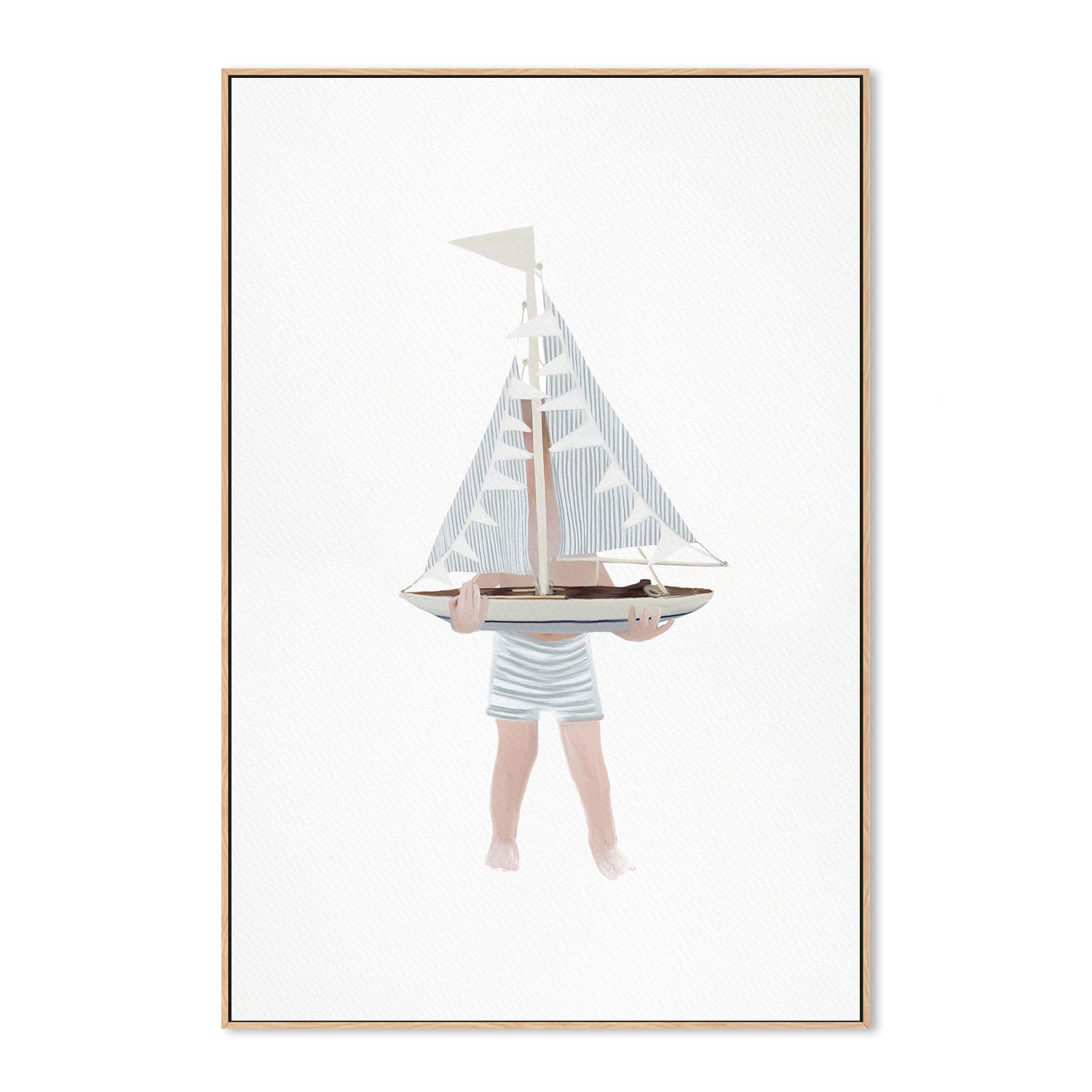 Boy with Sailboat , By Leah Straatsma