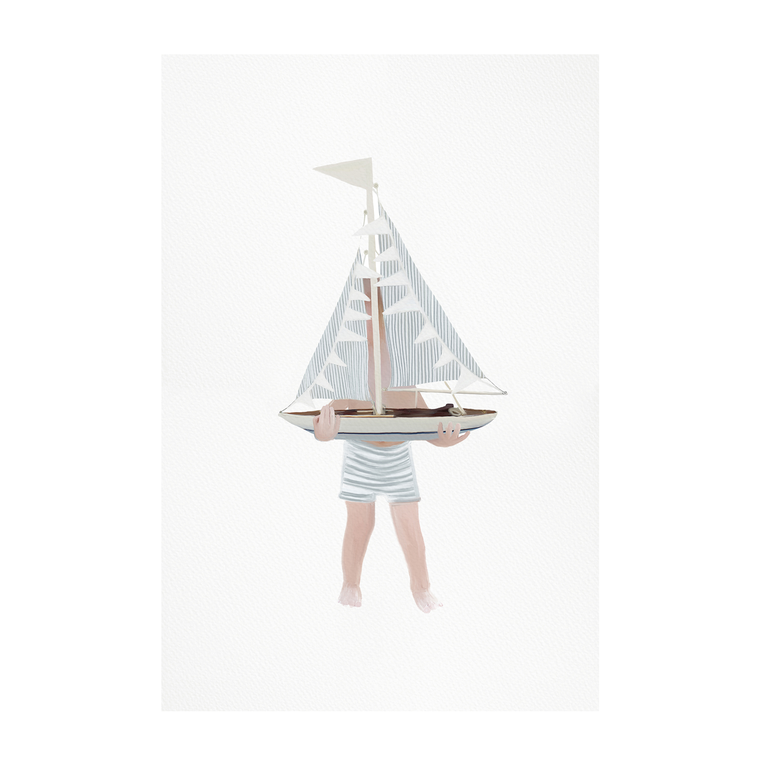 Boy with Sailboat , By Leah Straatsma
