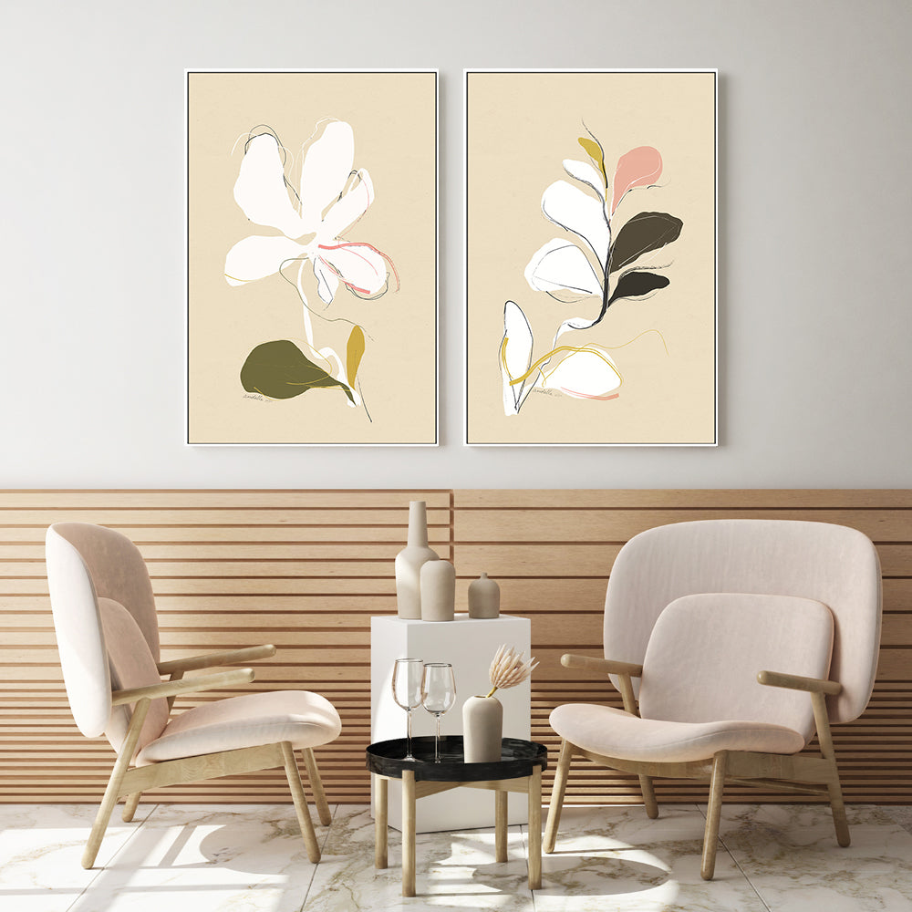Spring Bloom And Buds, Set Of 2 , By Andelle Art