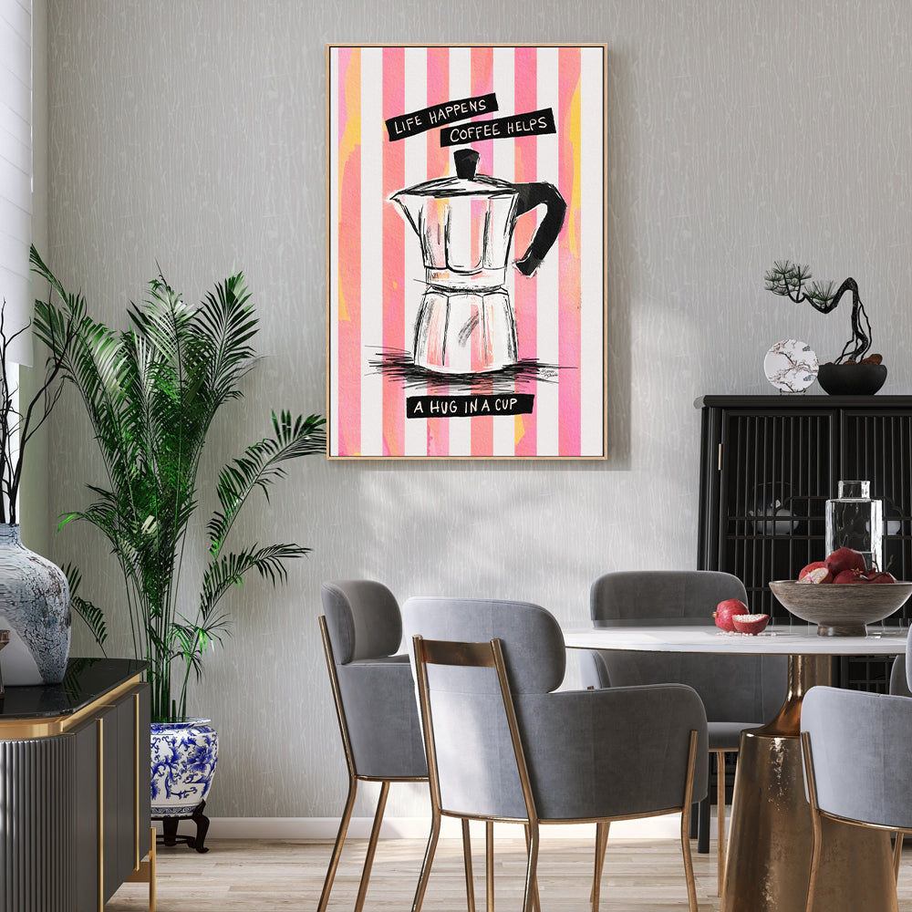 Mocca Coffee on Stripes